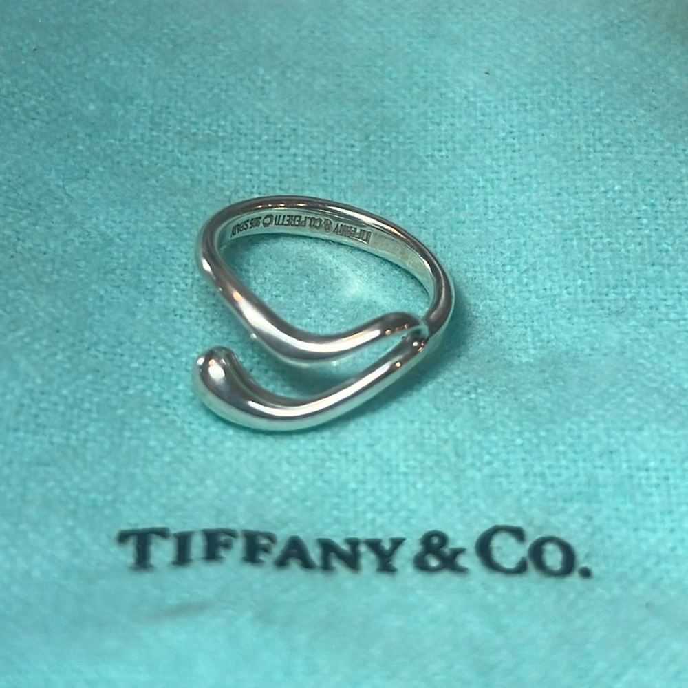 Tiffany & Co. Elsa Peretti Snake Ring Sterling Silver US size 4.5